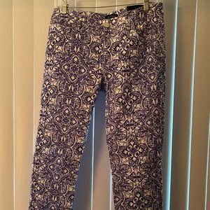 Purple print jeans